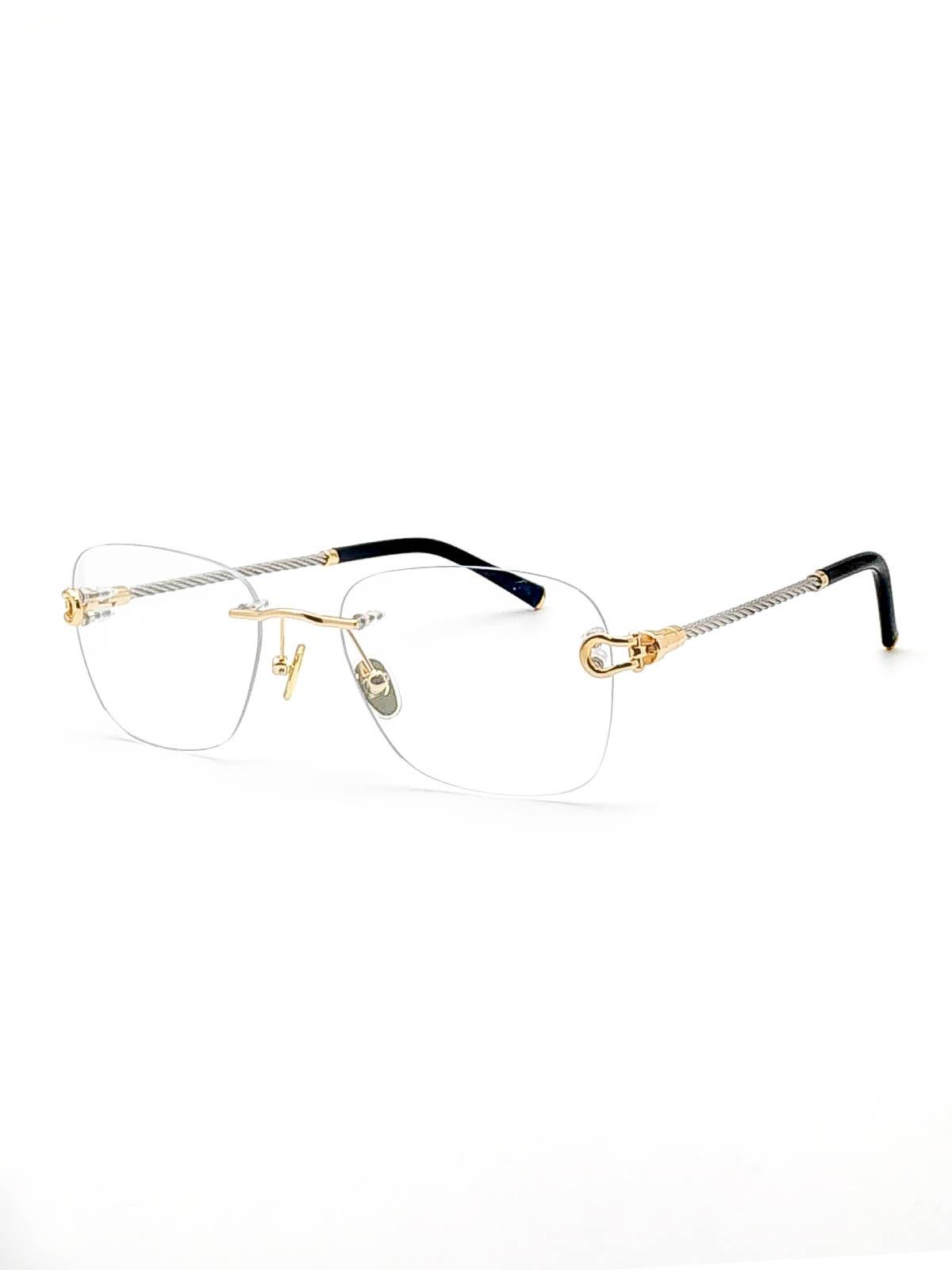 Lunette percée ROSALBA torsadée bicolore