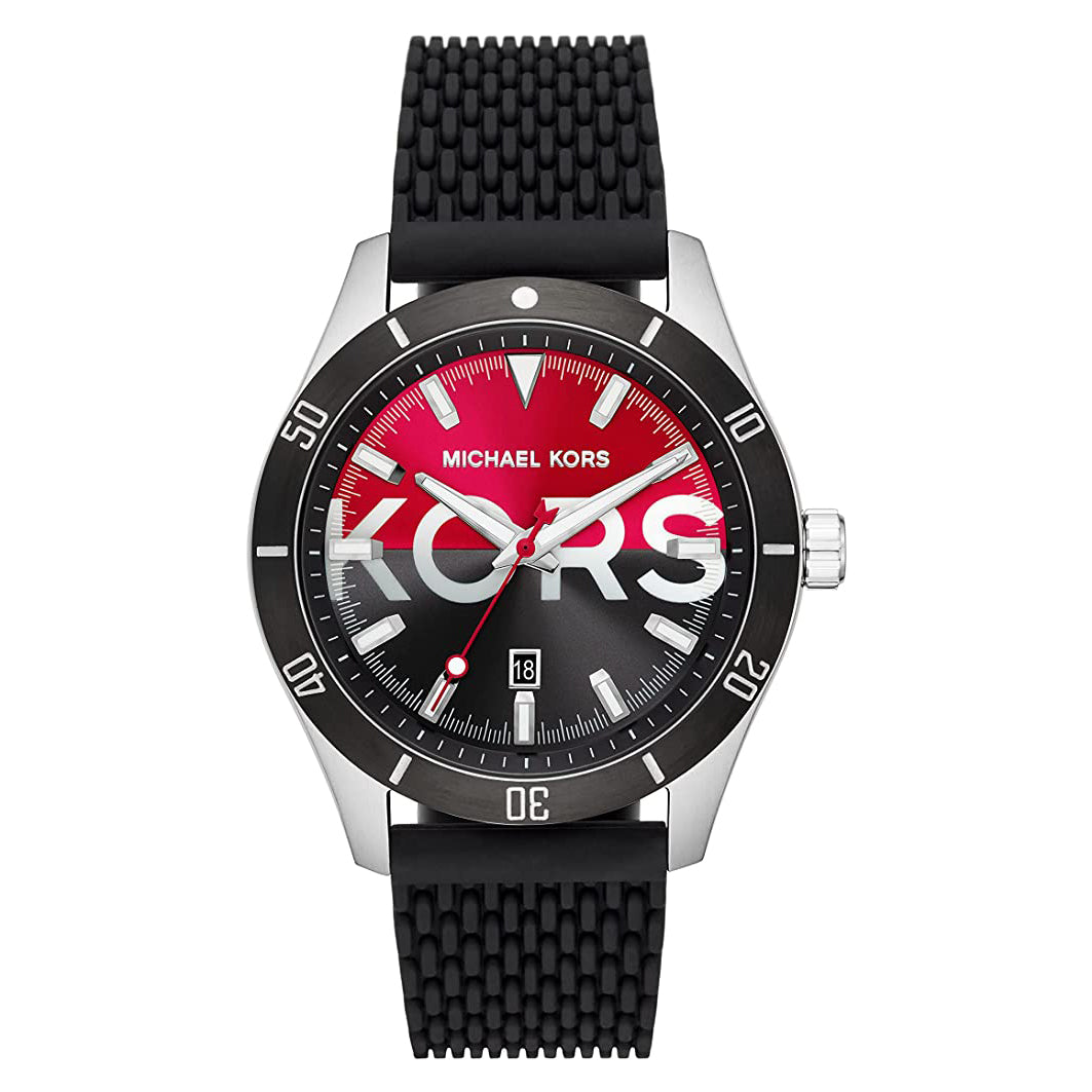 Michael Kors MK8892 Layton Montre Homme Silicone Noir visiondavenir