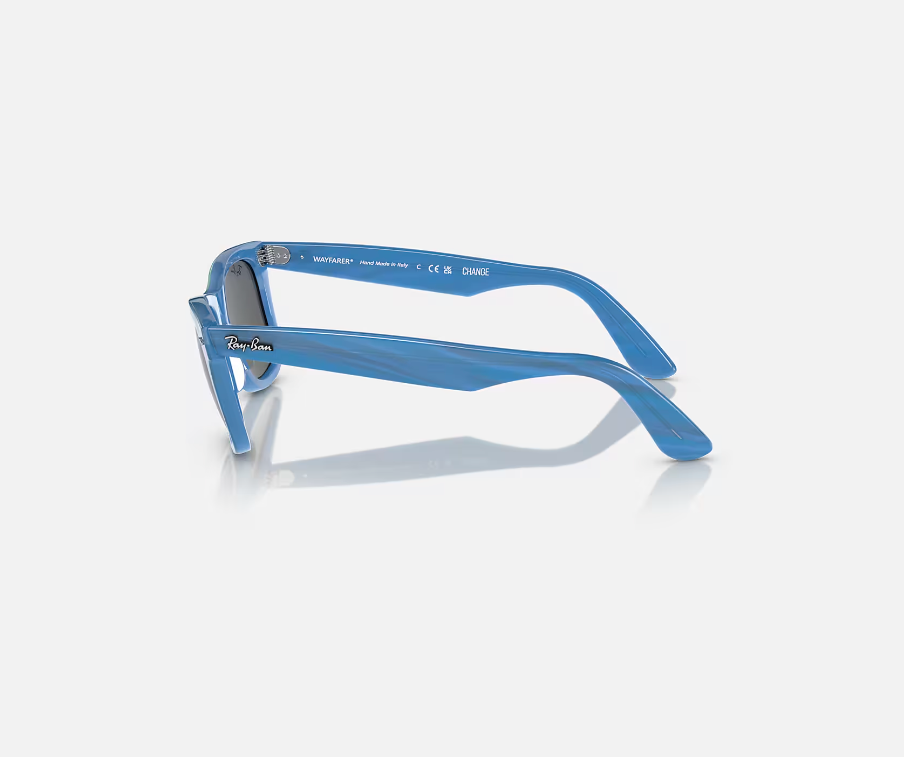 Lunette de soleil Rayban 0RB2140 - Wayfarer 1409B1 - Photo bleu rayé