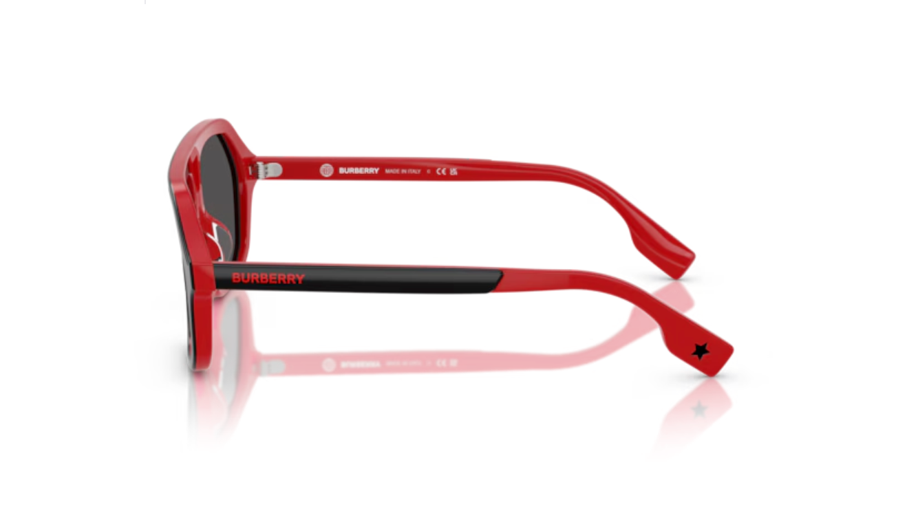 Lunette de soleil Burberry enfant 0JB4340 414987 - Noir sur rouge