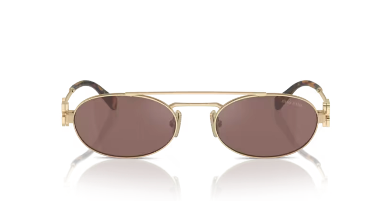 Lunette de soleil miu miu 0MU 54ZS ZVN70D - Or pâle