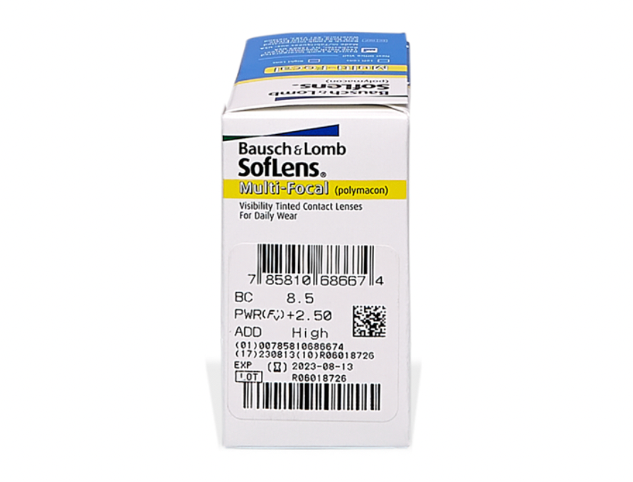 SofLens Multi-Focal (6) - 6 lentilles mensuelles multifocales - Bausch+Lomb