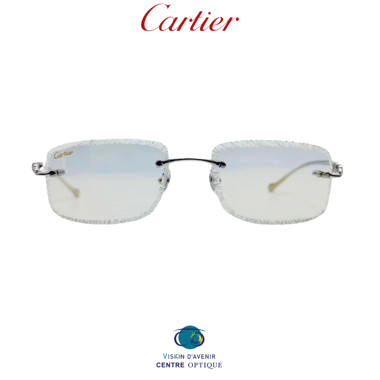 Lunette Cartier Panthère argentée custom argent