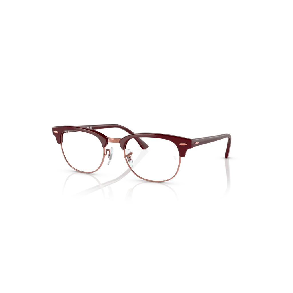 Lunette de vue Rayban 8230 - Bordeaux sur or rose