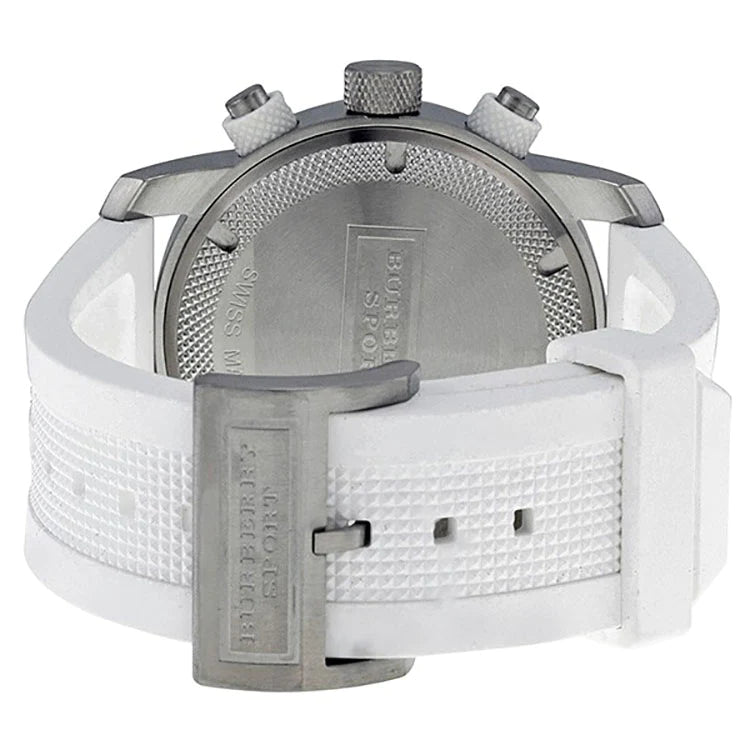 Burberry BU7707 Plastique Blanc 24mm Montre Homme