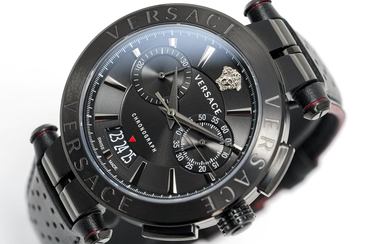 Versace - VBR030017 Montre Homme Chronographe Aion Or Noir